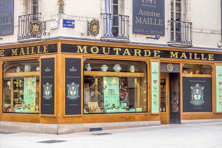 Boutiques y tiendas culinarias de mostaza de Dijon