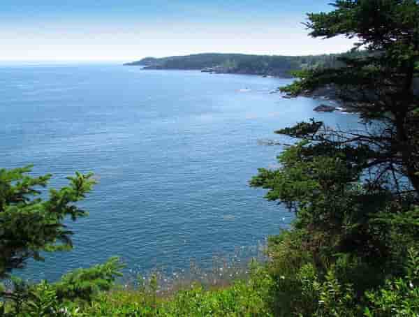 Costa de Cutler-travesías de mochilero en Maine