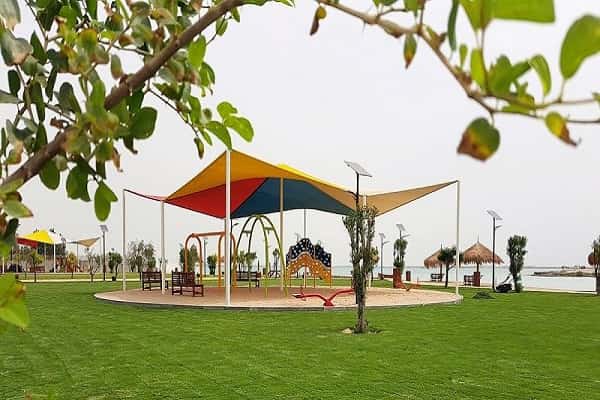 El parque de playa Al Qamra está abierto al público