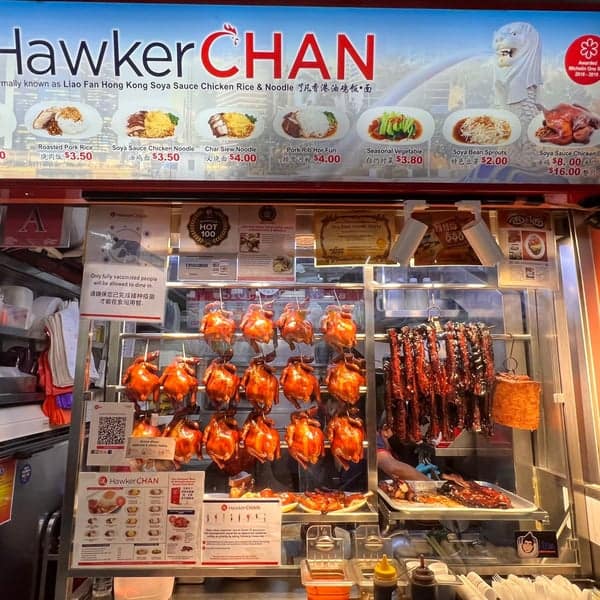 Hawker Chan's Liao Fan Hong Kong Salsa de soja Arroz con pollo y fideos 2