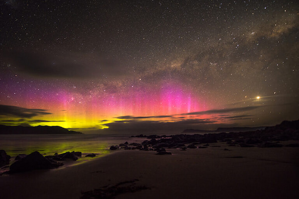Isla Bruny, Tasmania Aurora boreal en Australia y Nueva Zelanda-aurora boreal australia