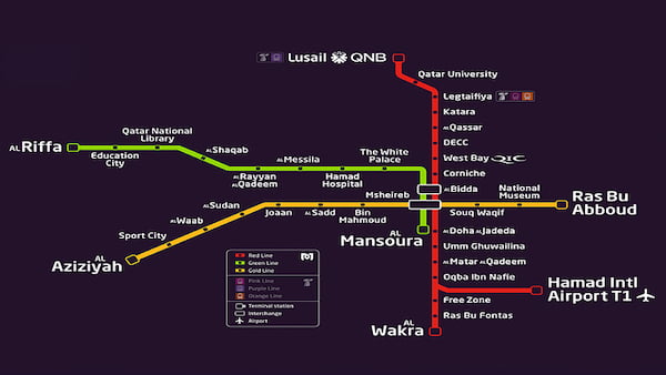 Mapa Del Metro De Doha