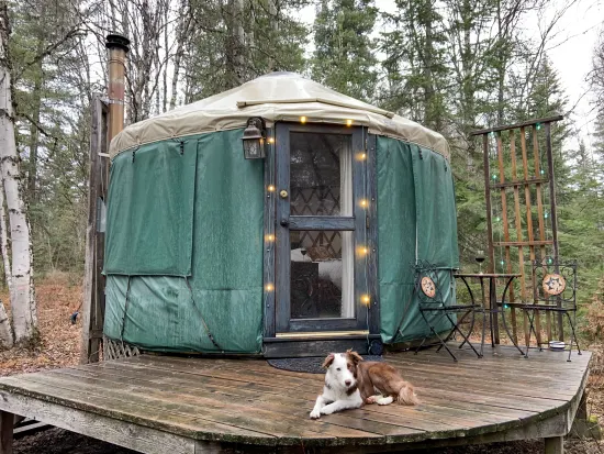 Pequeña yurta en el bosque-Alquileres de yurtas en Idaho