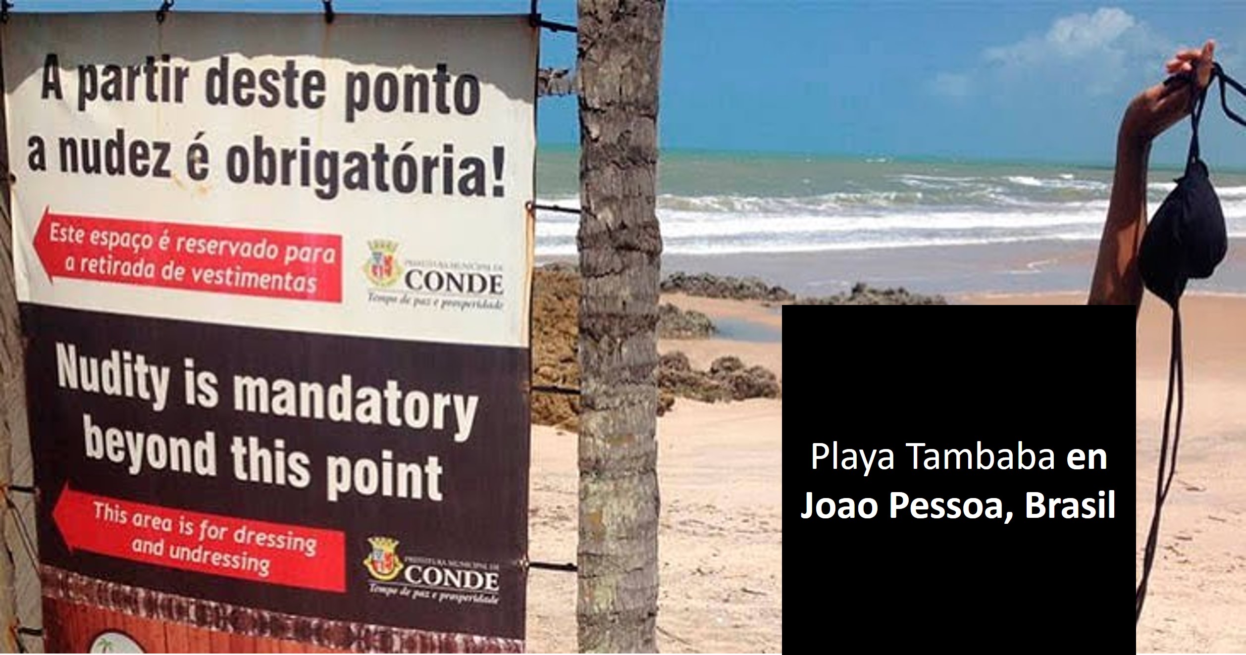 Playa Tambaba en Joao Pessoa Brasil