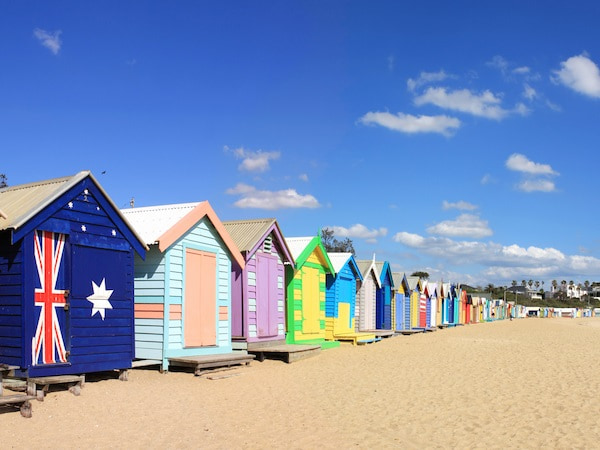 Playa de Brighton, Victoria lugares coloridos de Australia y Nueva Zelanda 3