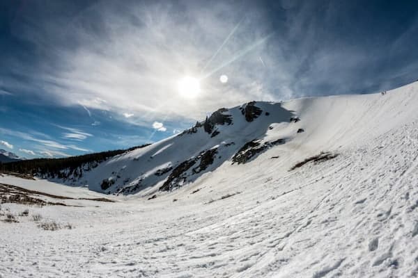 glaciar de Saint Mary-Caminatas de Invierno en Colorado